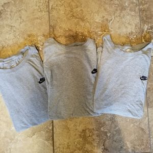 3 Grey Nike Tees